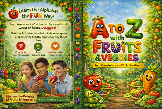 A to Z with Fruits and Veggies (Hardback)