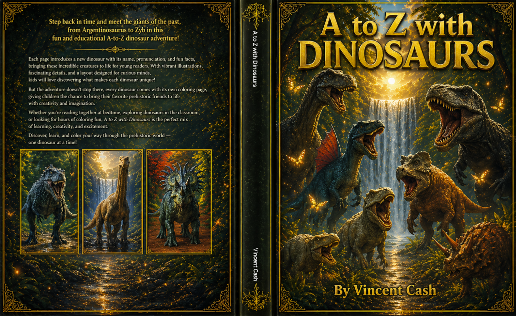 A to Z with Dinosaurs (Hardback)