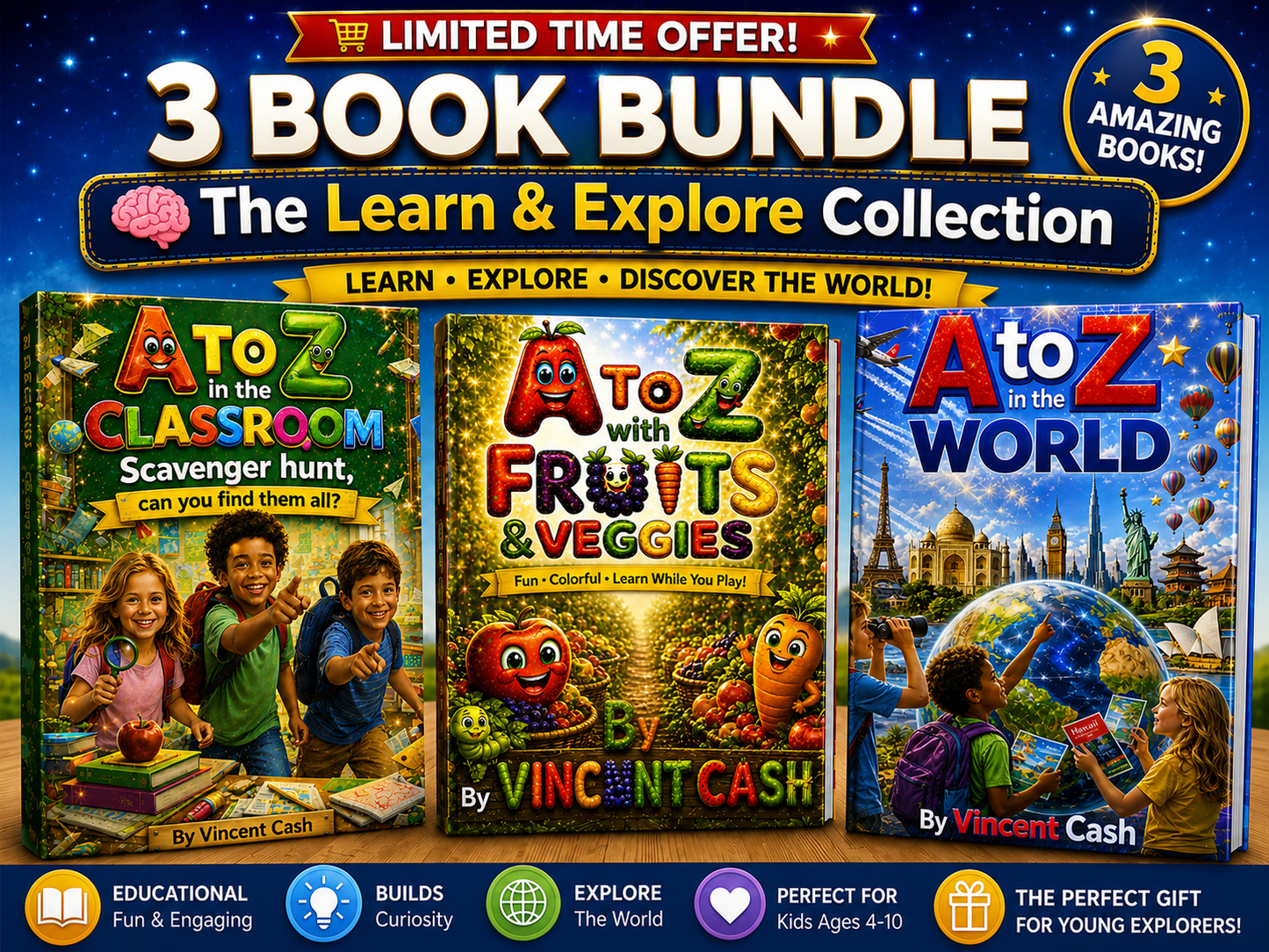 A to Z Learn & Explore Book Bundle